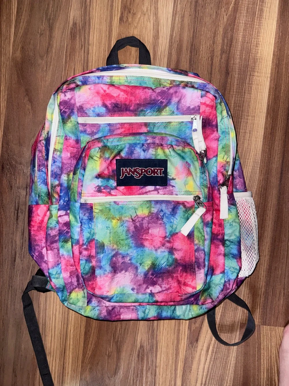 Jansport Tie-Dye Kids Backpack in Pink, Blue, Green